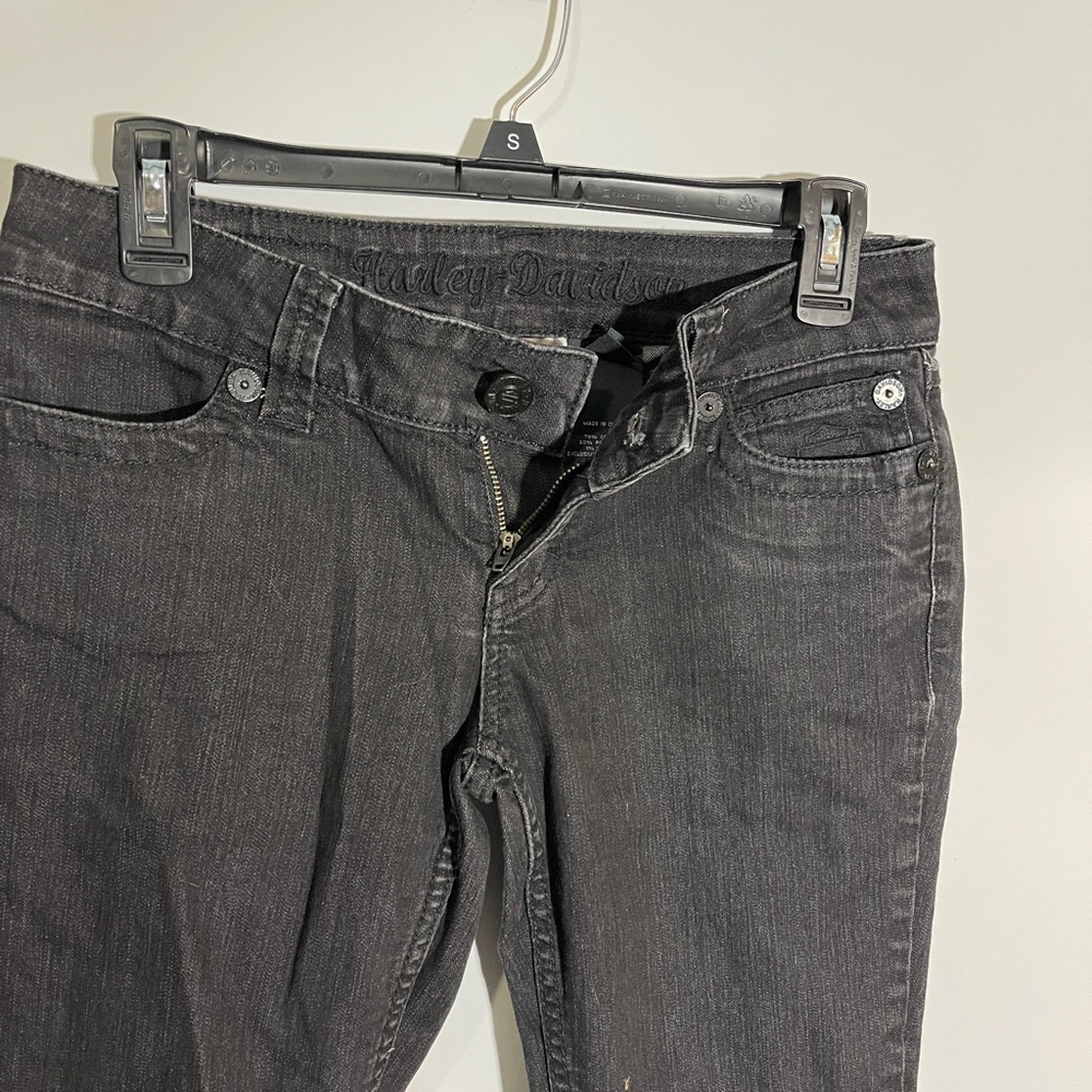 Harley Davidson black skinny jeans Size 4‎ - Picture 4 of 8